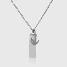 Load image into Gallery viewer, Anchor’s Edge Pendant (White Gold)