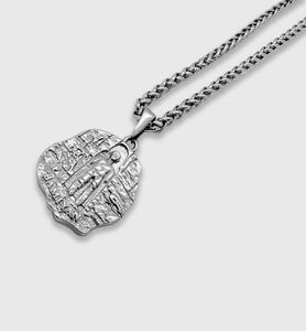 Buddhas of Bamiyan Pendant (White Gold)