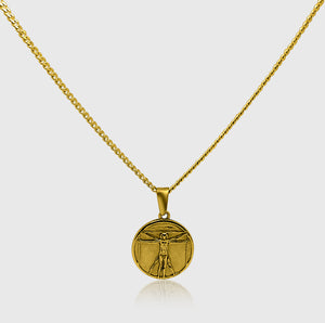 Leo Da Vitruvian Pendant (Gold)