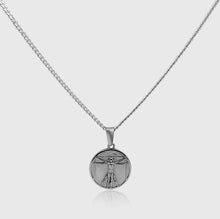 Load image into Gallery viewer, Leo Da Vitruvian Pendant (White Gold)
