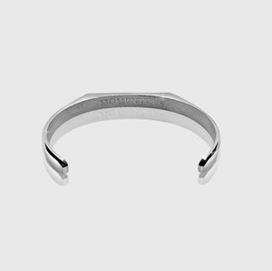 Simple Cuff Bracelet (White Gold)