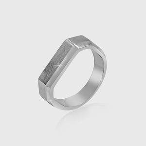 Minimalistic Flat Ring (White Gold)