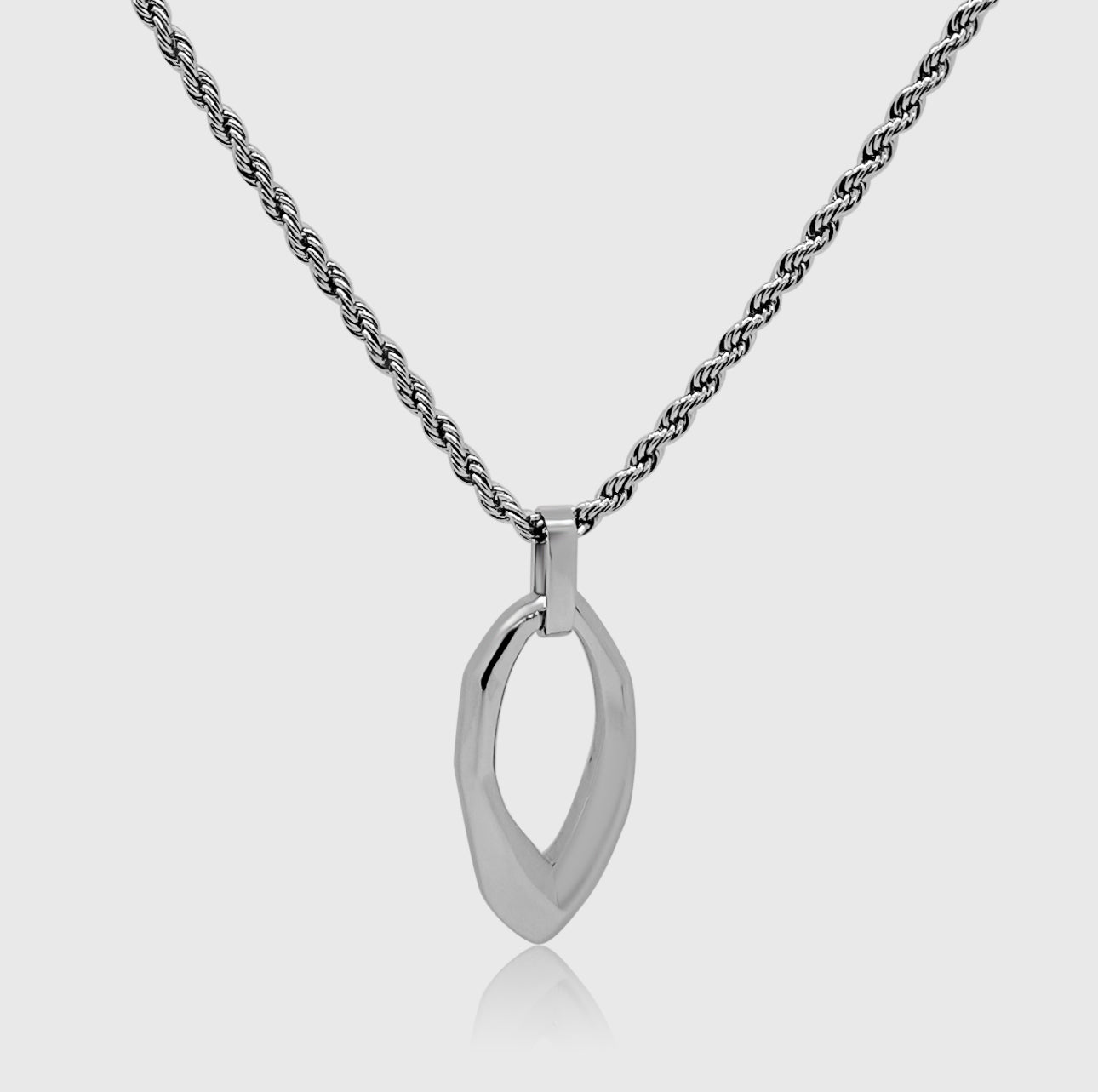 The Silvered Quarry Pendant (White Gold)