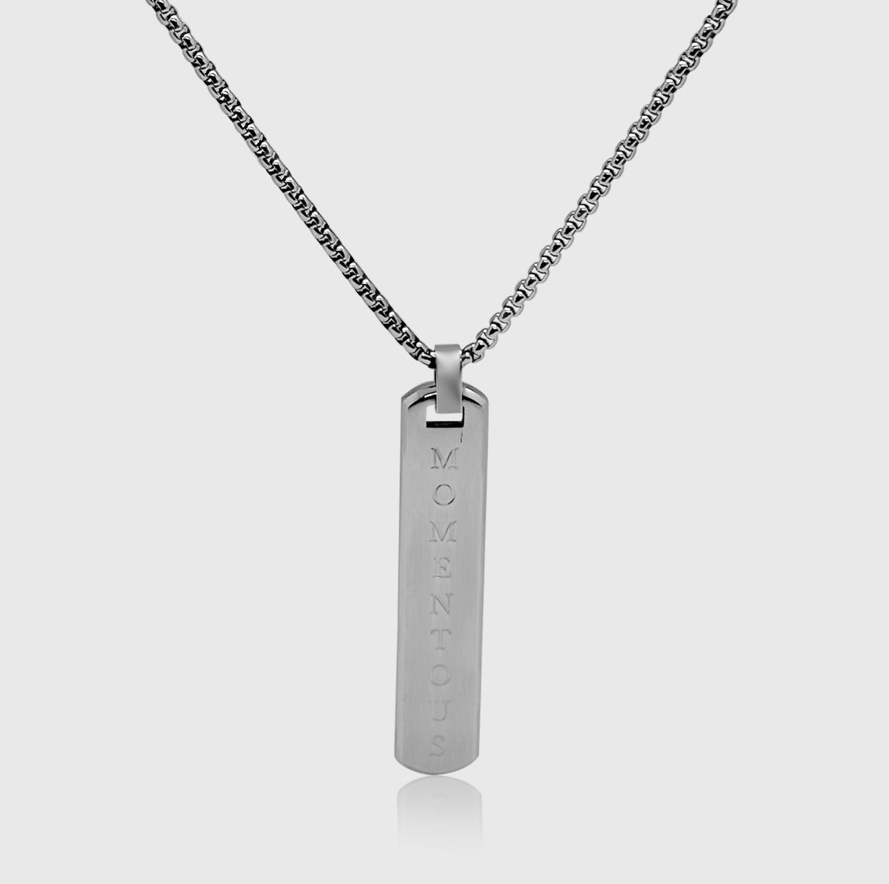 Timeless Rectangle Pendant (White Gold)