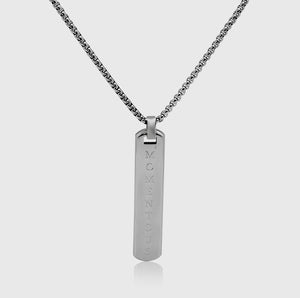 Timeless Rectangle Pendant (White Gold)
